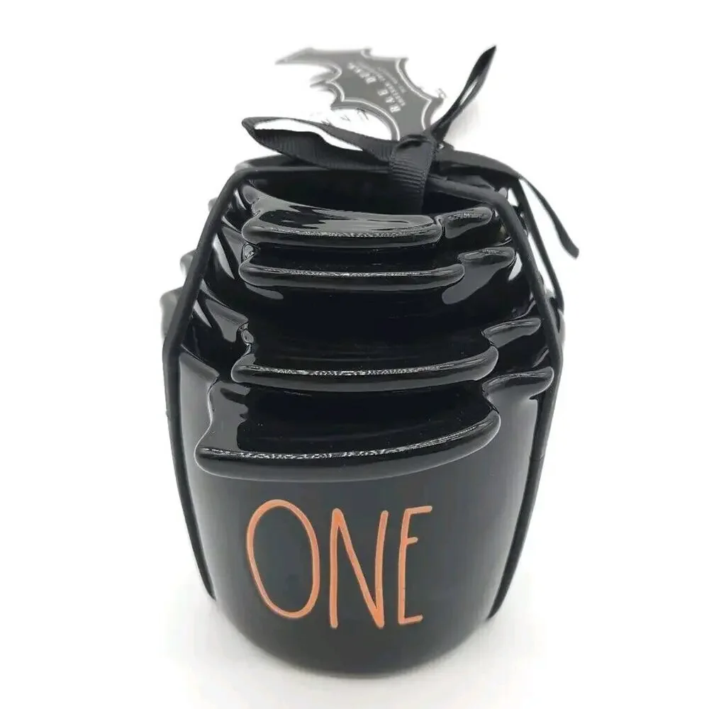 Rae Dunn x Halloween Black Bat‎ Measuring Cups With Orange Lettering New Release